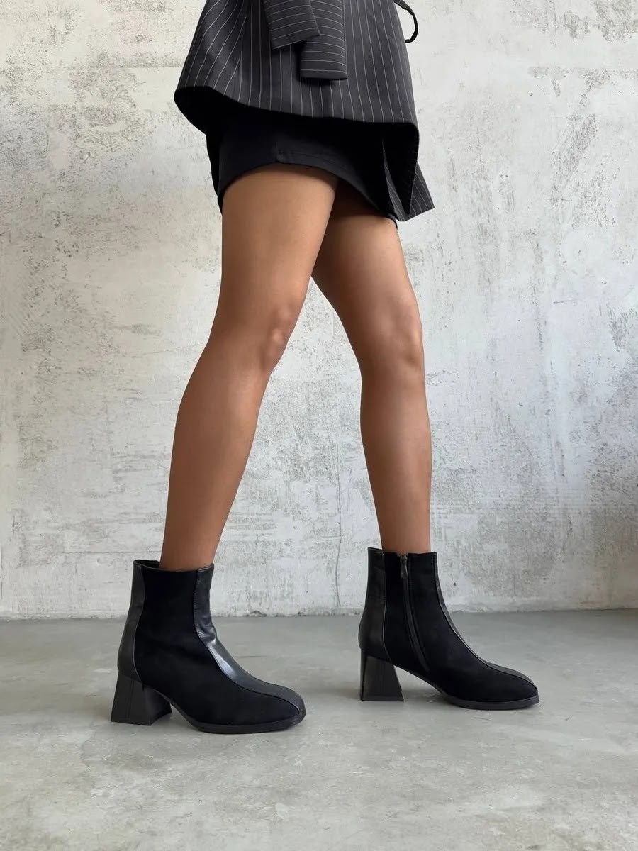 демисезонные ботильоны на каблуке,ботильоны женские демисезонные на толстом каблуке matmazel,ботильоны женские,,ботильоны демисезонные замшевые на каблуке