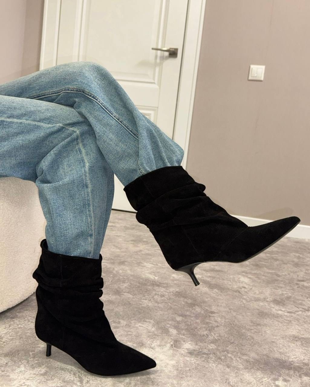 замшевые ботильоны,замшевые сапоги,женские ботильоны,сапоги,женская
