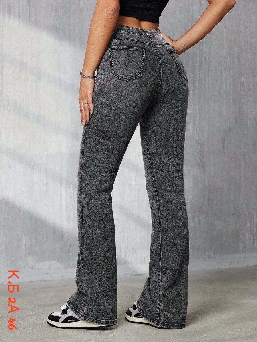 джинсы-клеш liana дымчатого цвета,женские джинсы,джинсы клеш женские,джинсы клёш,джинсы