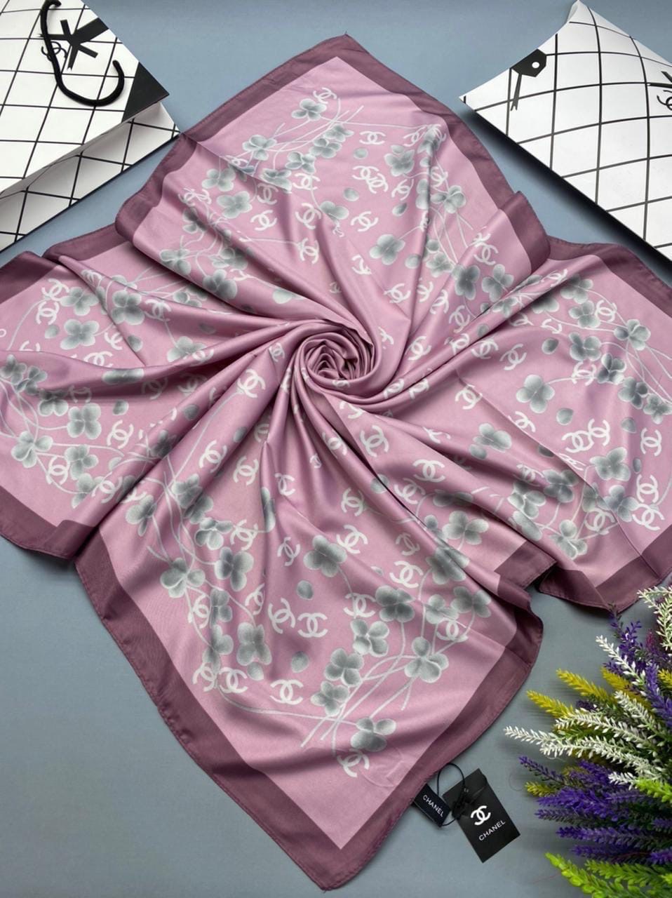 брендовый платок,шелковые платки,платок женский однотонный (100*100 см.) арт. 256233,женские платки,платок женский шелковый