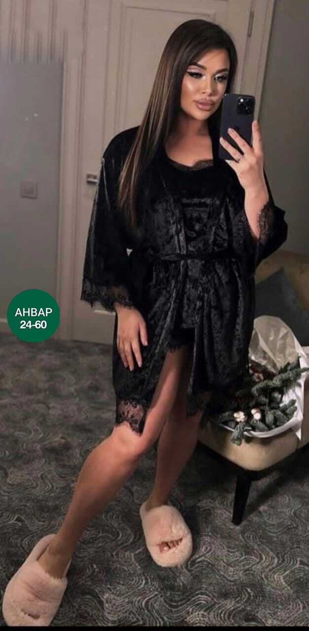 пеньюар женский комплект,комплект с пеньюаром,пеньюар женский комплект велюр,пижама женская 4ка велюр,пижама женская комплект