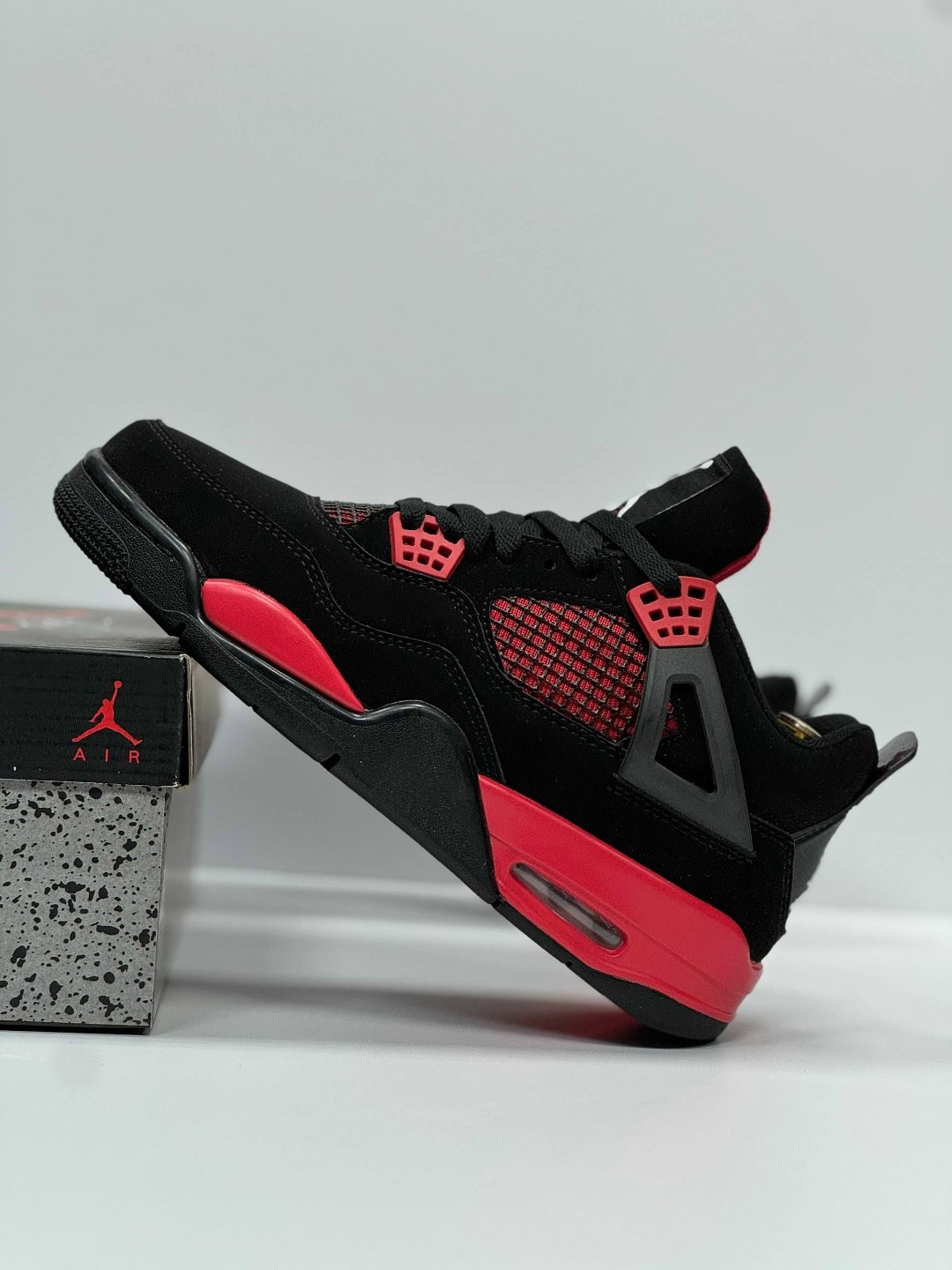 кроссовки nike air jordan 4 retro,кроссовки air jordan 4 retro,кроссовки jordan,air jordan 4 red thunder,nike air jordan retro 4 black red