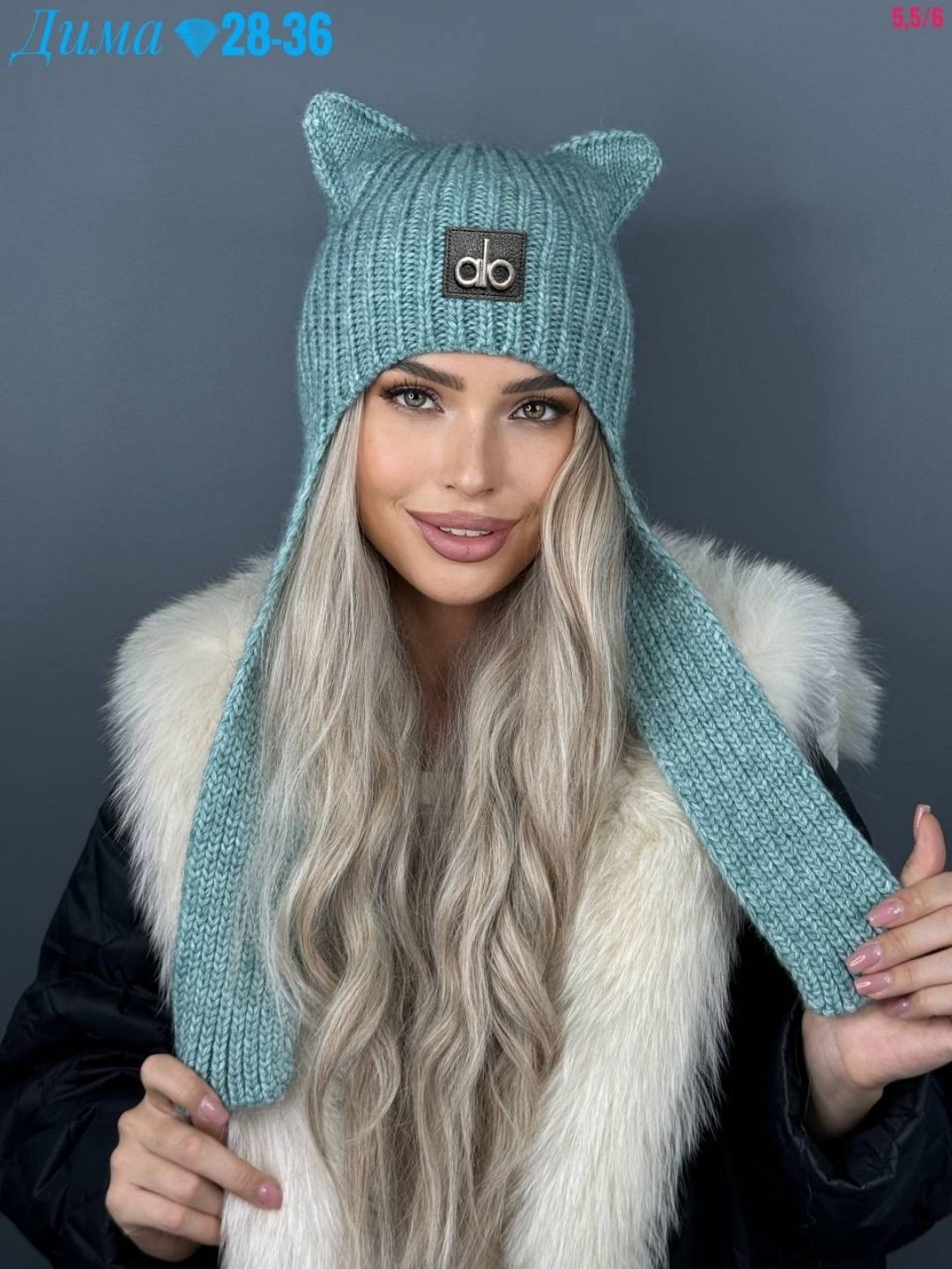 шапка чепчик с ушками миу миу a&t fashion,шапка miu miu с ушками,шапка с ушками,шапка с ушками трендовая теплая miu miu,шапка с ушанка