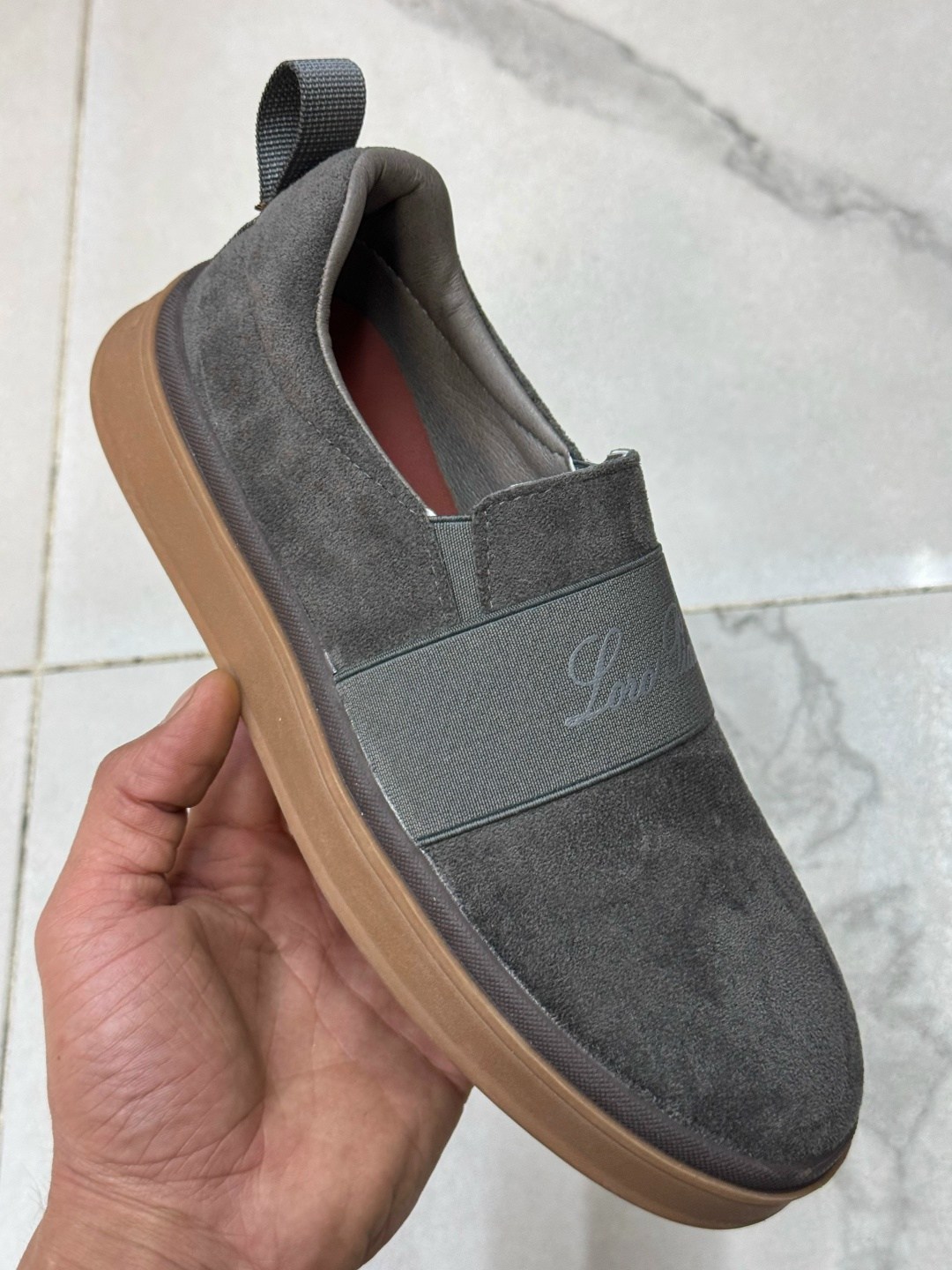 ,мужские лоферы loro piana серые замшевые,мужские замшевые ботинки, повседневные,лоферы мужские