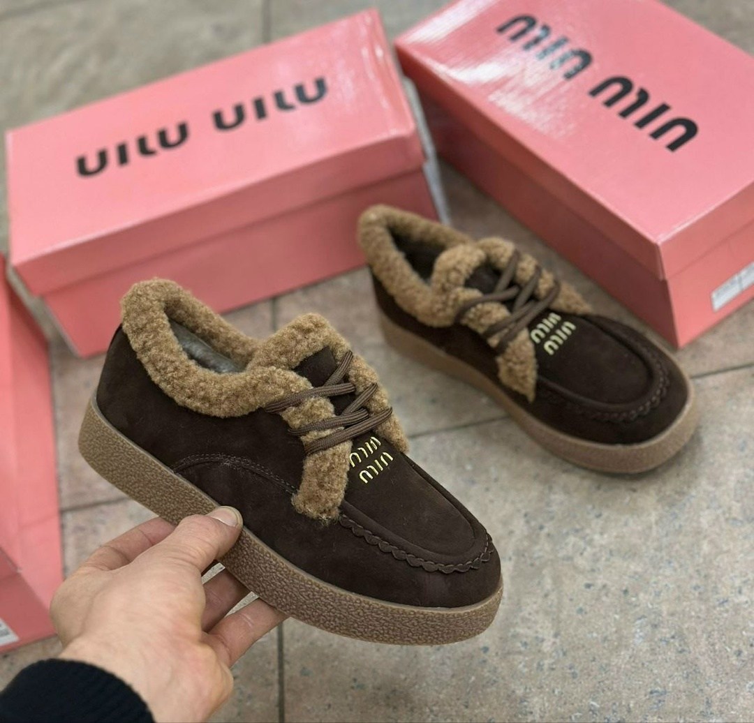 ,женская ,женские ботинки miu miu delave на меху,угги замш, повседневные