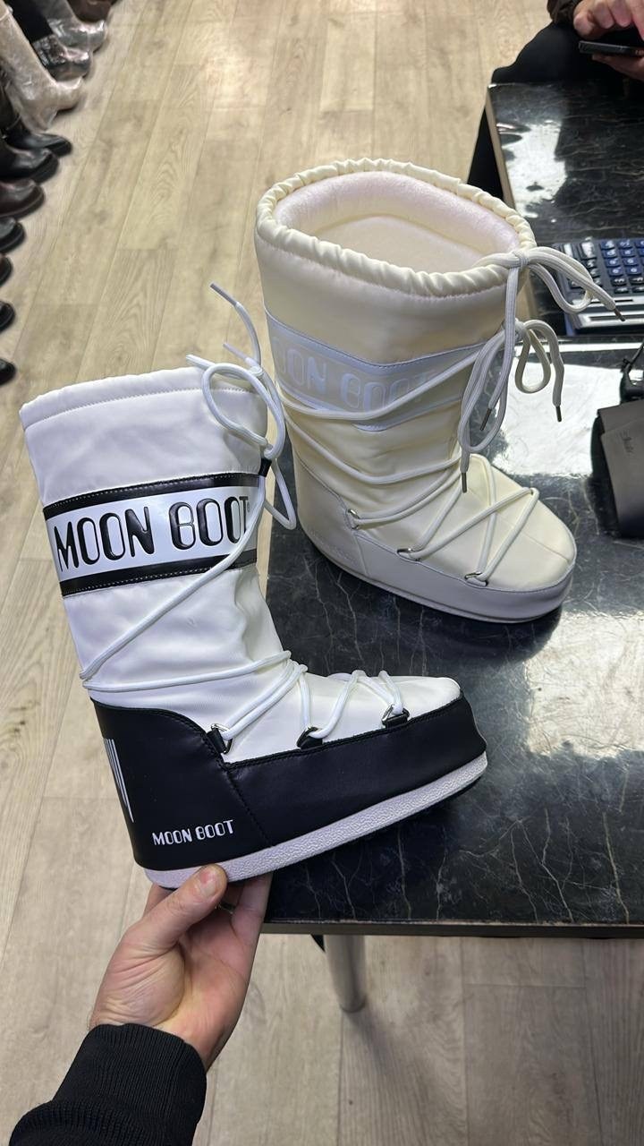 луноходы moon boot,,зимние модные теплые снегоступы moon boot на толстой подошве,женские луноходы,зимние ботинки moon boot mb icon nylon серый