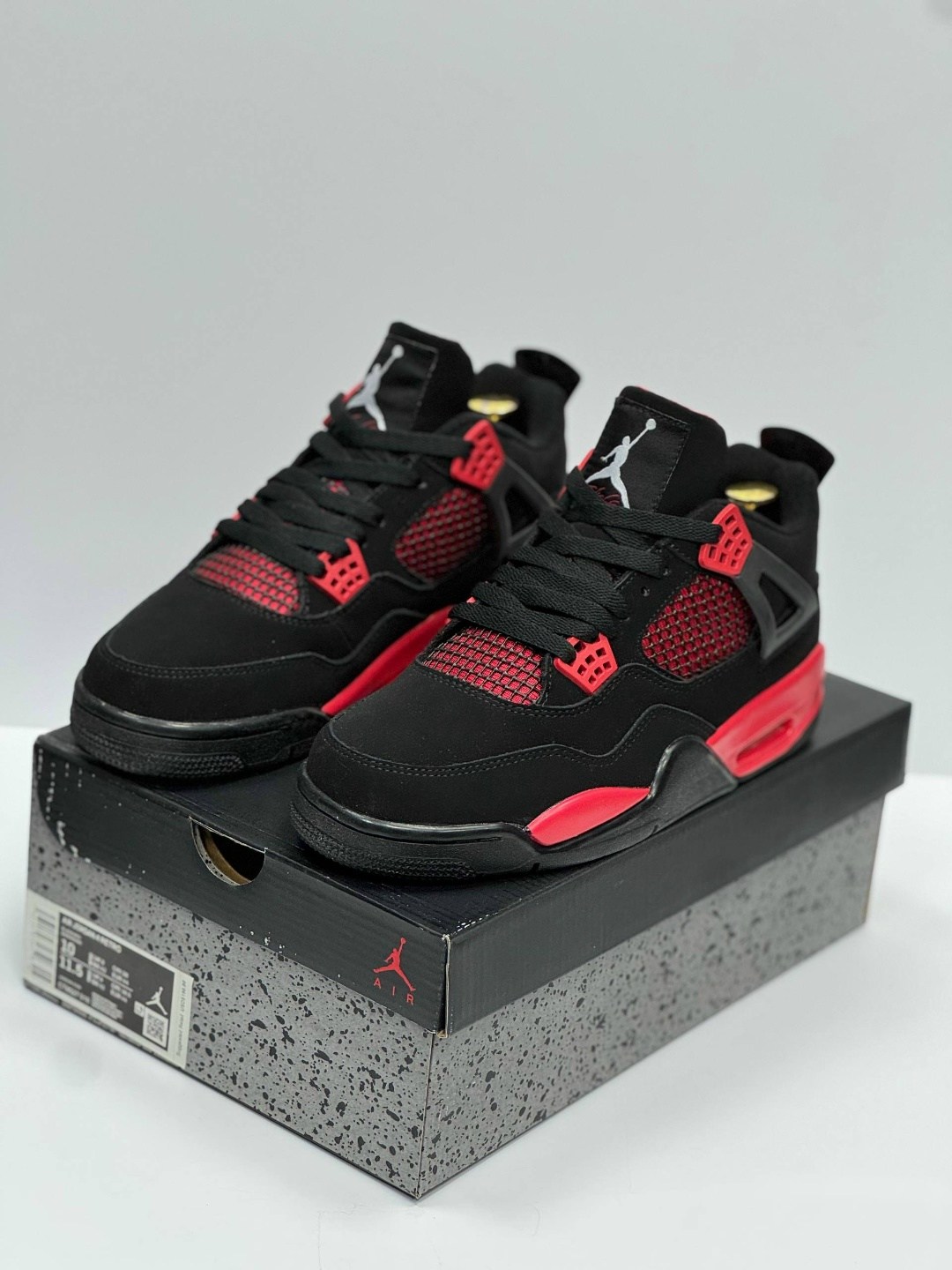кроссовки nike air jordan 4 retro,кроссовки air jordan 4 retro,кроссовки jordan,air jordan 4 red thunder,nike air jordan retro 4 black red