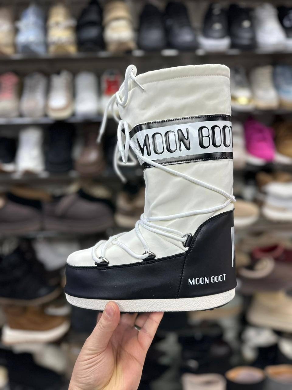 луноходы moon boot,,зимние модные теплые снегоступы moon boot на толстой подошве,женские луноходы,зимние ботинки moon boot mb icon nylon серый