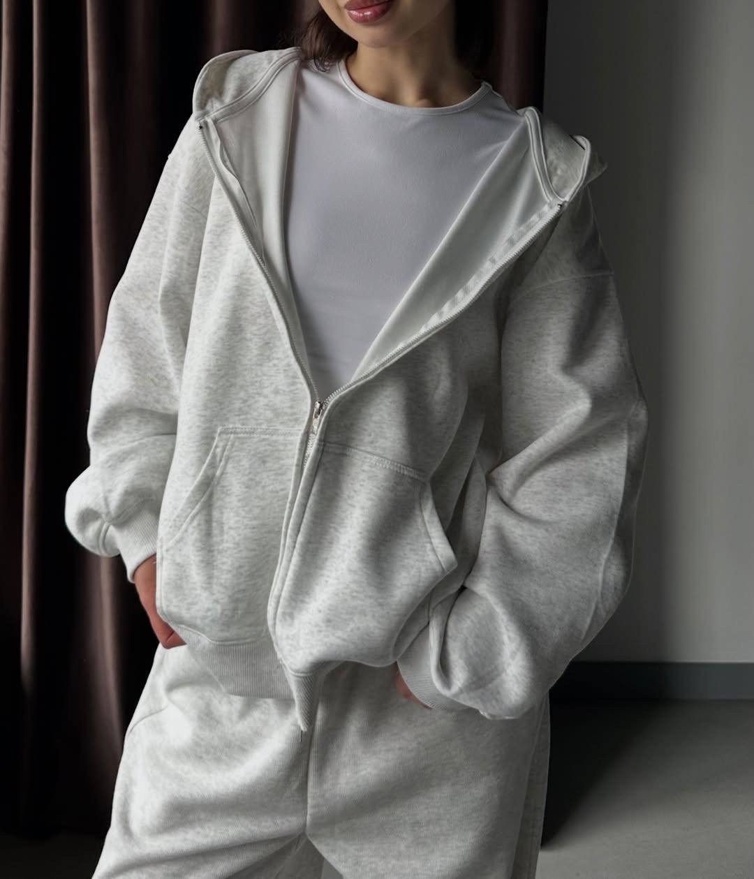 костюм спортивный со штанами палаццо и зип худи micca 362710601,костюм спортивный с начесом eva coosh,костюм спортивный,костюм спортивный со штанами палаццо и зип худи micca,костюм 2860 толстовка и бр