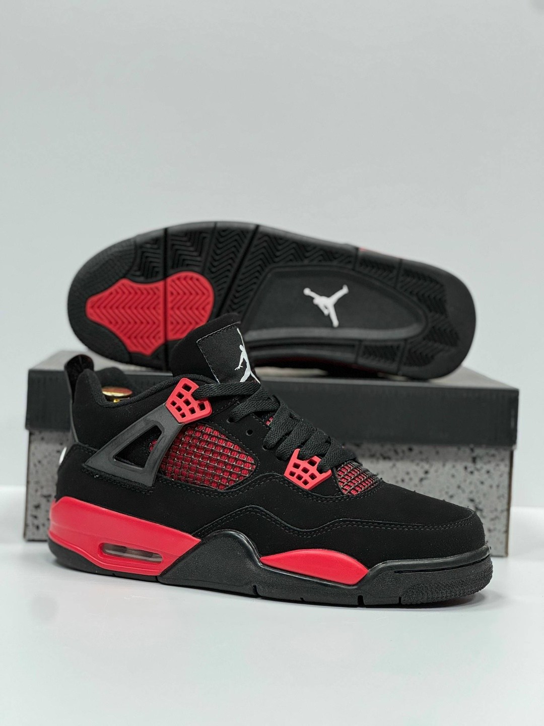 кроссовки nike air jordan 4 retro,кроссовки air jordan 4 retro,кроссовки jordan,air jordan 4 red thunder,nike air jordan retro 4 black red