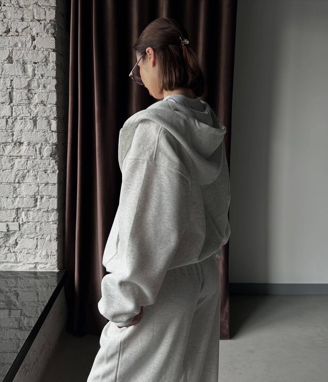 костюм спортивный со штанами палаццо и зип худи micca 362710601,костюм спортивный с начесом eva coosh,костюм спортивный,костюм спортивный со штанами палаццо и зип худи micca,костюм 2860 толстовка и бр