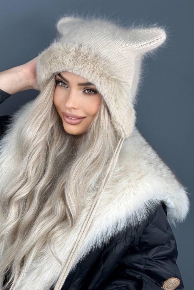 шапка с ушками,шапка чепчик с ушками на завязках,шапка с ушками зимняя hqstar,шапка чепчик ангорка с ушками,шапка с ушками на завязках hqstar 274222298