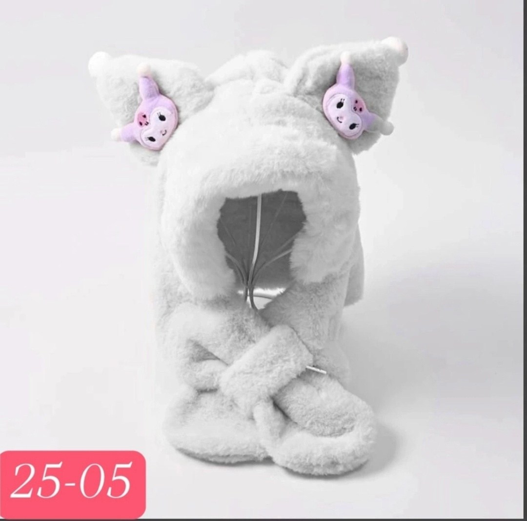 шапка с шарфом,плюшевая шапка с ушками,шарфы для женщин,плюшевая шапка,плюшевая шапка с ушками молодежная