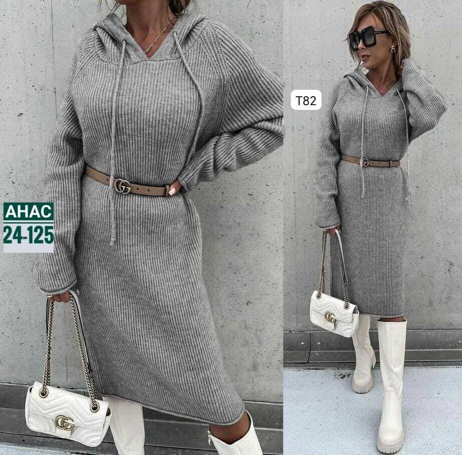 платье с капюшоном,костюм с юбкой,трикотажное платье,платье женские,вязаное платье