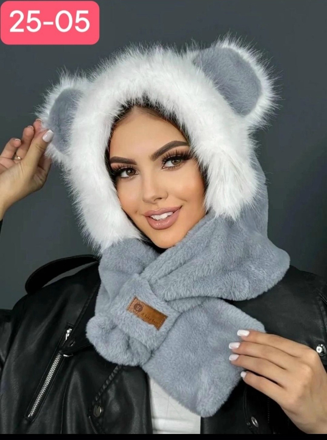 шапка с шарфом,плюшевая шапка с ушками,шарфы для женщин,плюшевая шапка,плюшевая шапка с ушками молодежная