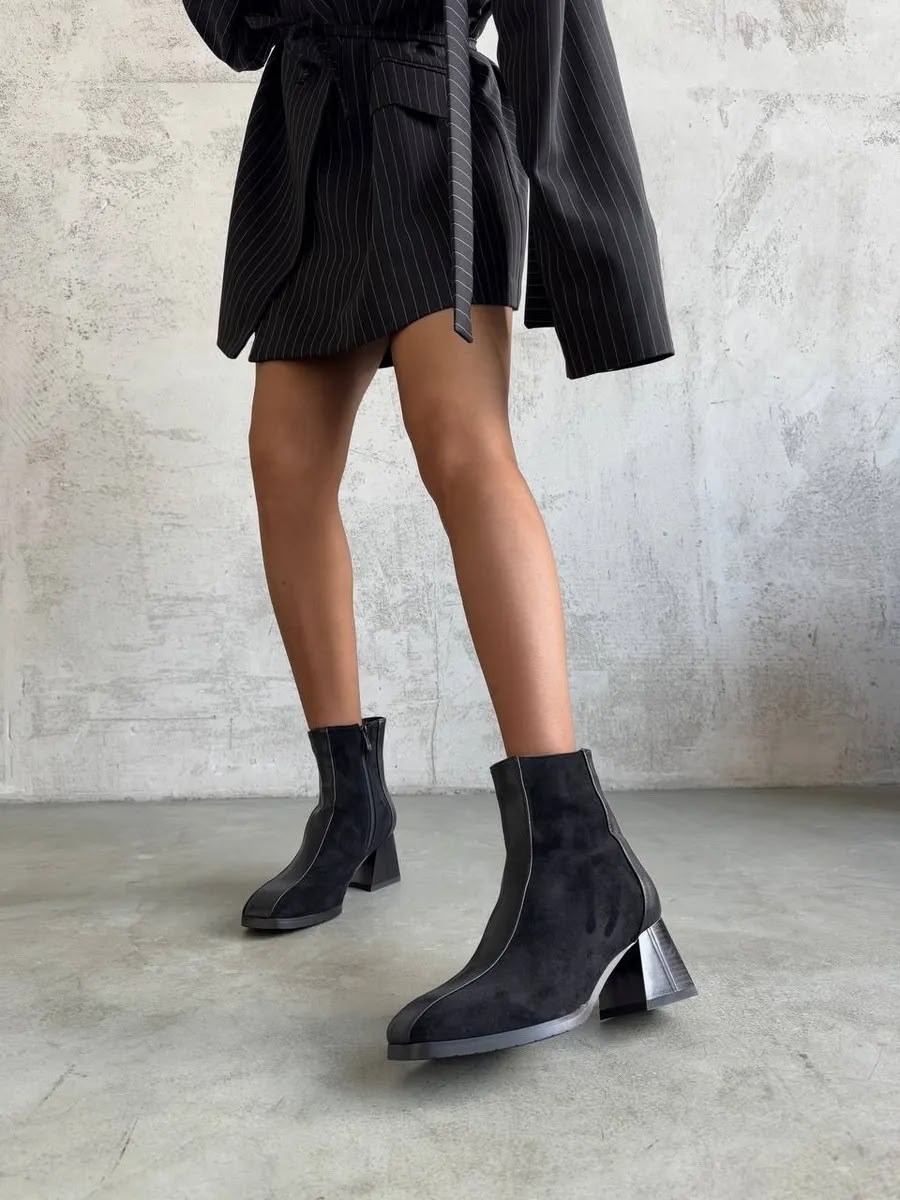 демисезонные ботильоны на каблуке,ботильоны женские демисезонные на толстом каблуке matmazel,ботильоны женские,,ботильоны демисезонные замшевые на каблуке