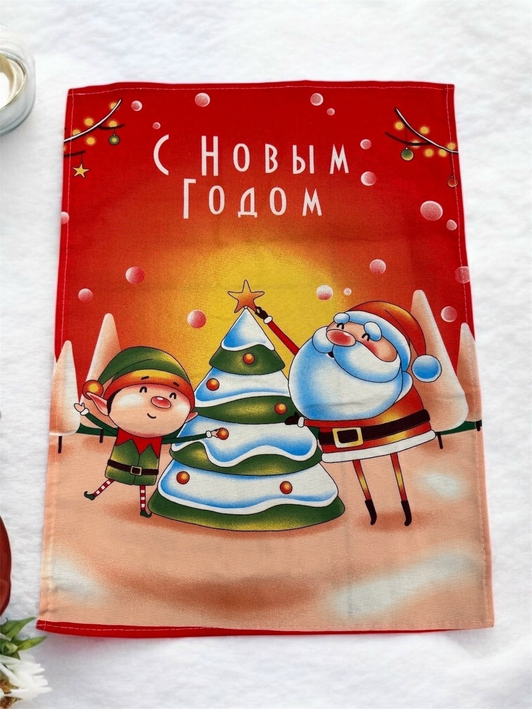 полотенце вафельное новогоднее,полотенца новогодние,полотенца кухонные новогодние,новогодние олени,полотенца вафельные кухонные новый год