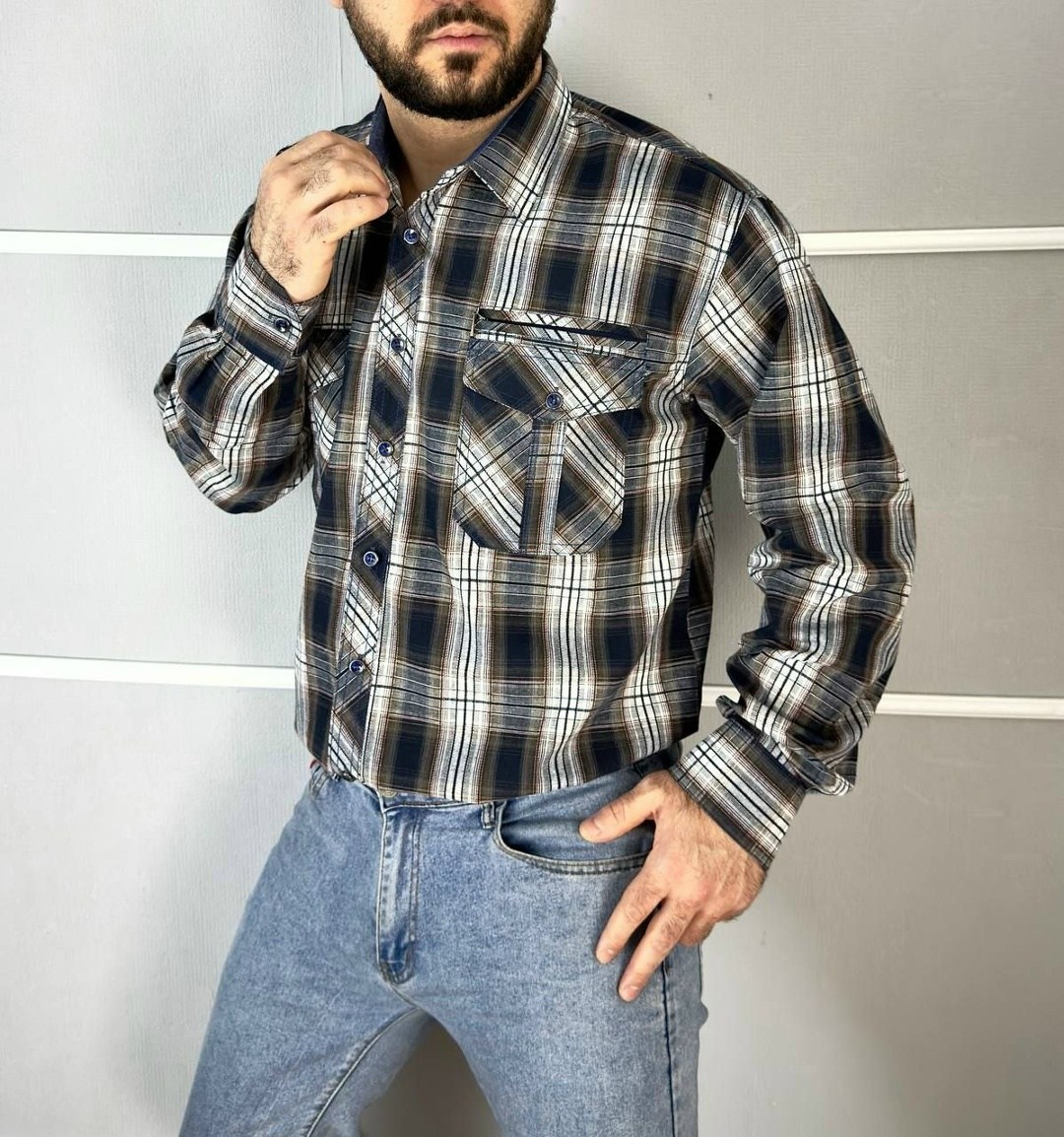 теплая рубашка в клетку westhero 122052187,мужская рубашка,рубашка,мужские теплые рубашки,теплая рубашка в клетку