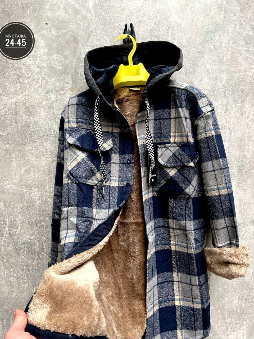 рубашка теплая в клетку с капюшоном,рубашка теплая,рубашка с капюшоном,рубашка с капюшоном теплая,рубашка теплая на меху