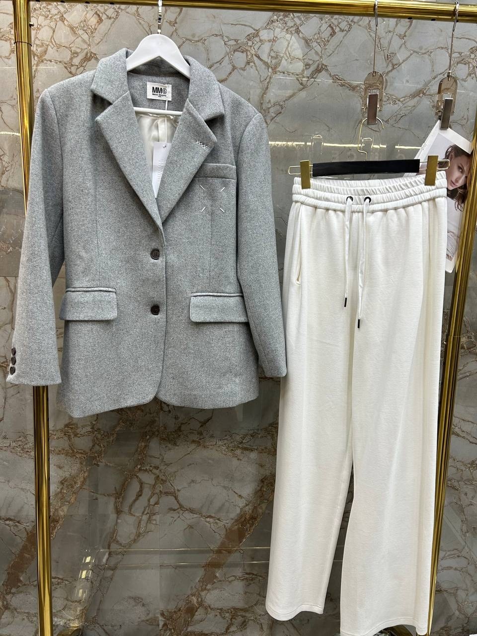 костюм брючный с пиджаком оверсайз savori,брючный костюм,костюм brunello cucinelli,женский брючный костюм,женский костюм