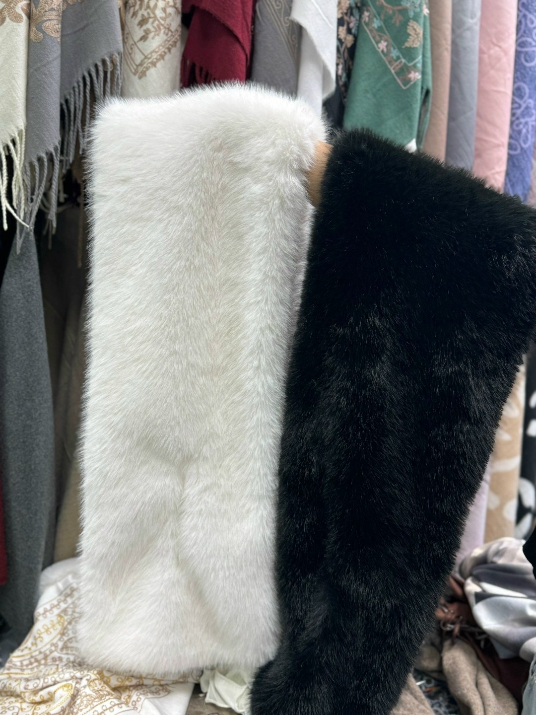 шарф меховой,шарф зимний женский,шарф зимний,шарф с мехом,теплые шарфы