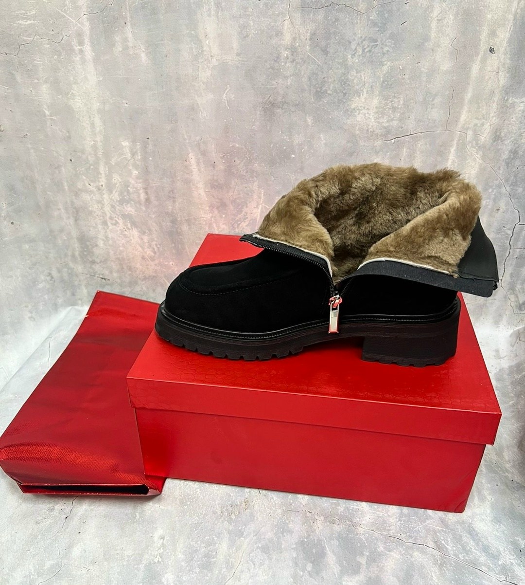 женские зимние замшевые ботинки на высокой платформе,,модные зимние замшевые ботинки на плоской подошве с мехом, зимняя,женская зимняя