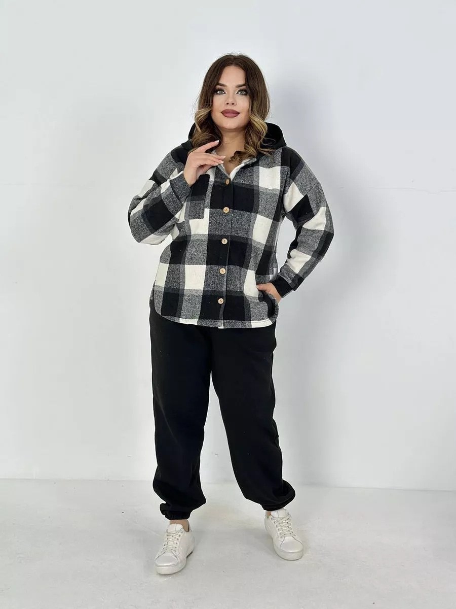 костюм женский,рубашка теплая в клетку удлиненная,женский костюм тройка,одежда женская больших размеров,костюм двойка флис
