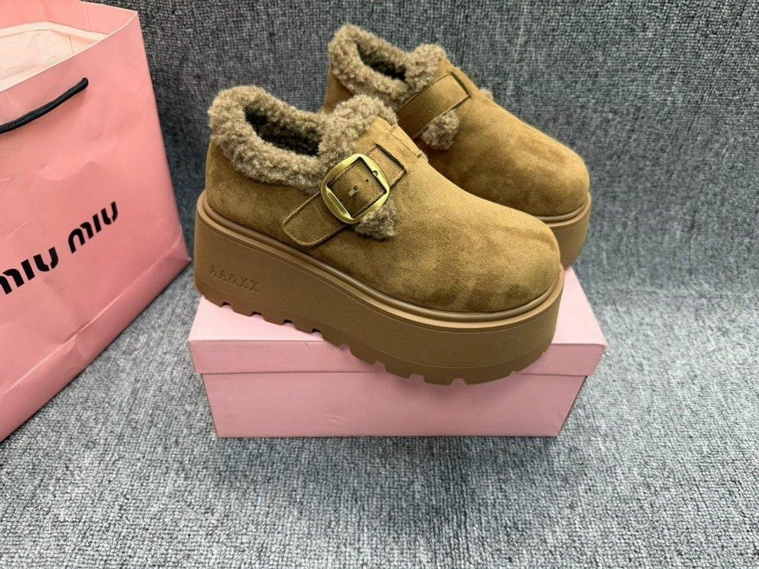 повседневная женская  лоферы с меховыми сабо на платформе круглым носком,женская ,,женские ботинки на платформе, повседневные