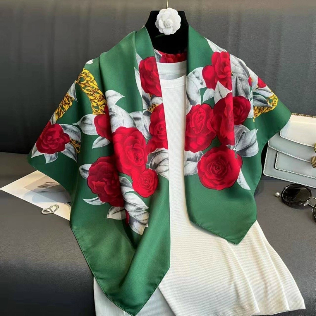 шарф женские,шелковый шарф,косынка шелковая с желтым на шею,женский шелковый шарф,платок шелковый модный