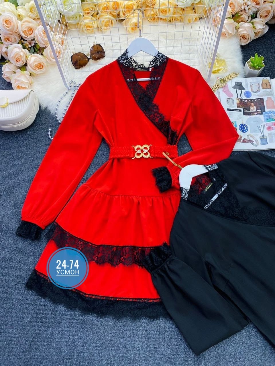 шикарная одежда,платье мини с оборками,платье красное,платье с поясом,платье с оборками