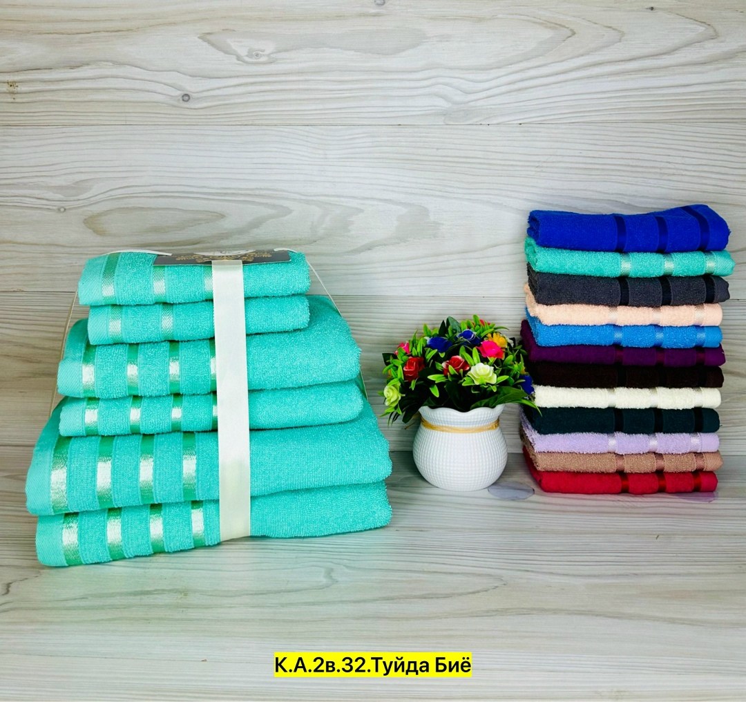 набор из 12 полотенец,набор полотенец махровые,набор полотенец,набор 4 полотенец harmonica цвет ментоловый , мятный,набор полотенец 5 шт