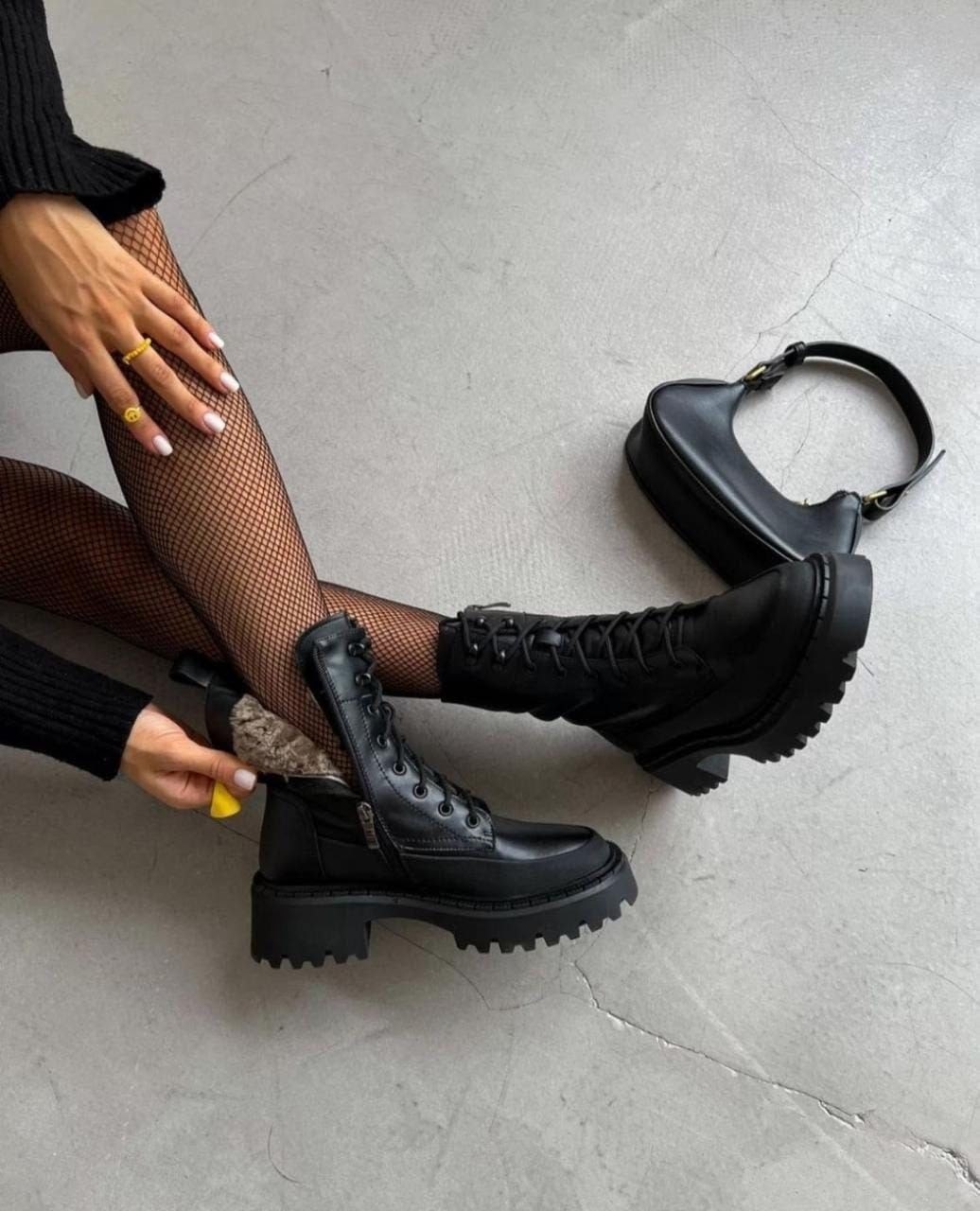 женские ботинки,,ботинки,ботинки эко-кожа,грубые ботинки 2025