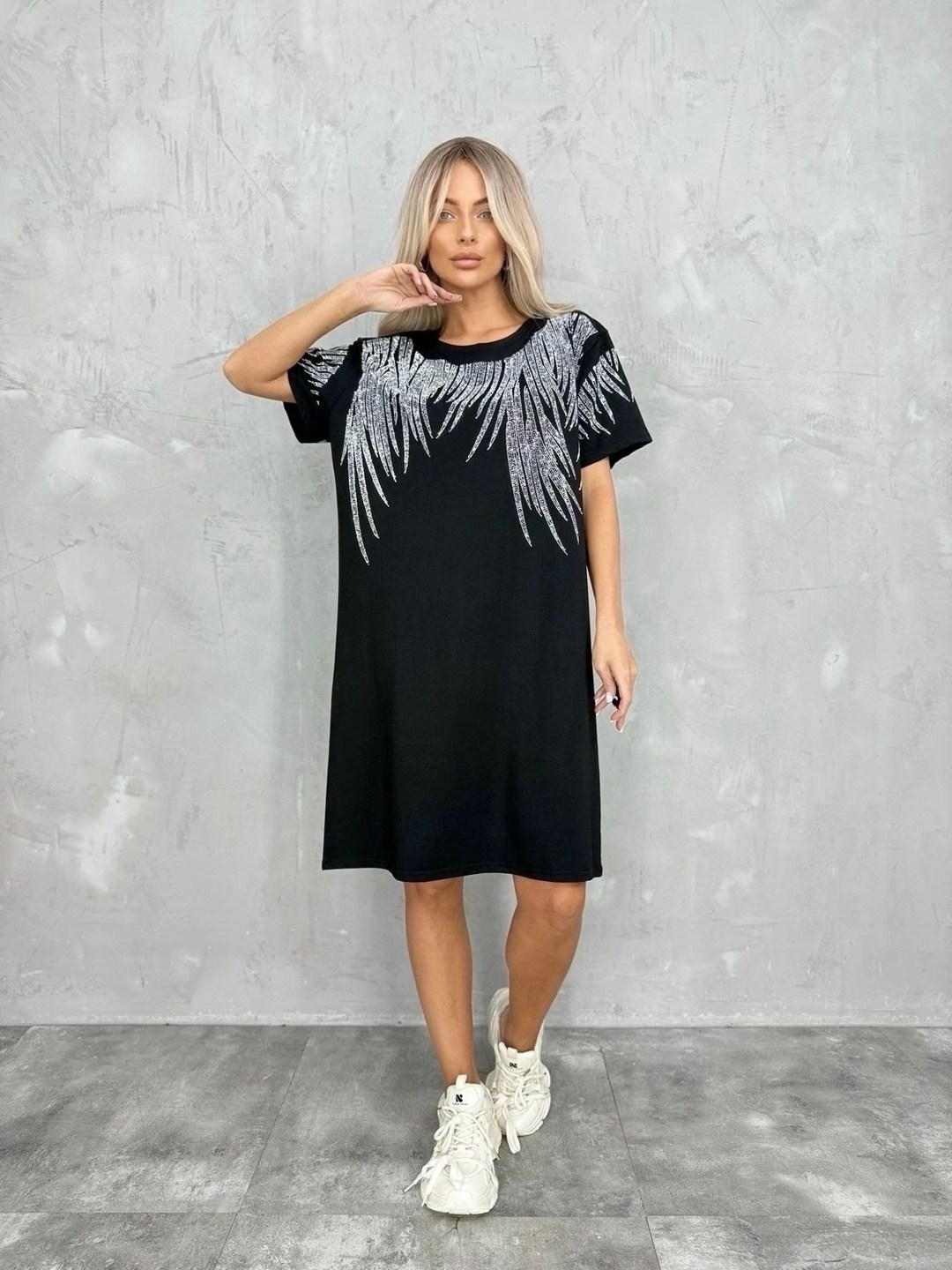 платье оверсайз прямое,платье туника,платье оверсайз,туника женская,футболка оверсайз со стразам