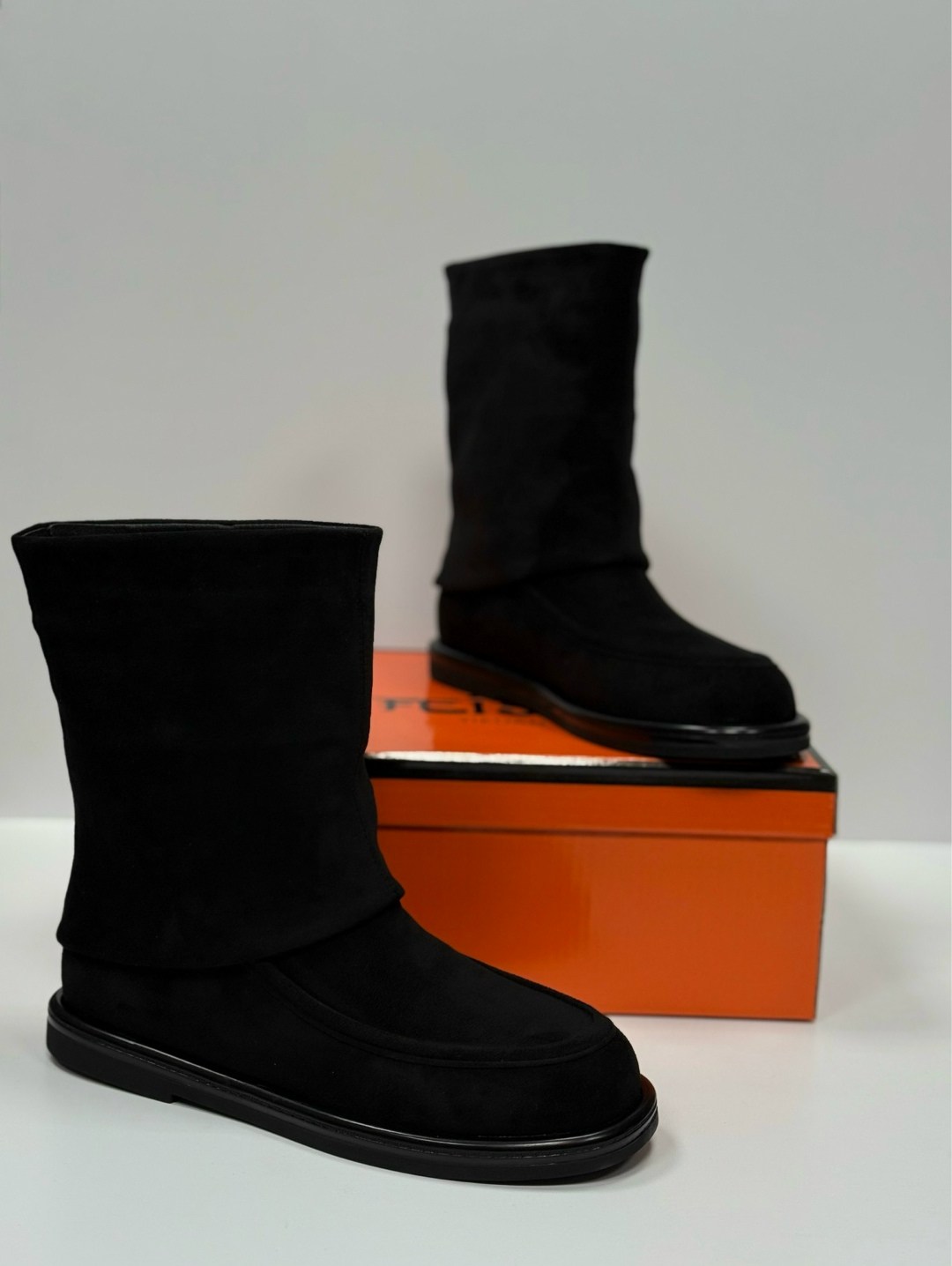 сапоги hermes,сапоги,женские сапоги,женские замшевые сапоги hermes premium black,сапожки