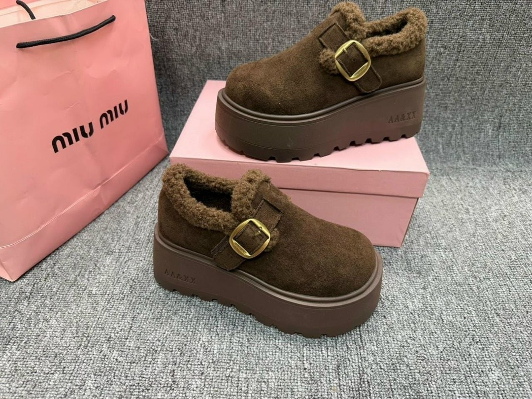 повседневная женская  лоферы с меховыми сабо на платформе круглым носком,женская ,,женские ботинки на платформе, повседневные