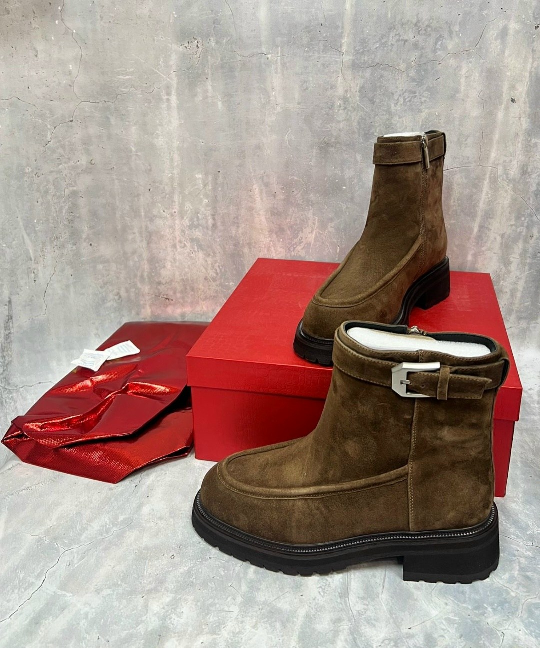 женские зимние замшевые ботинки на высокой платформе,,модные зимние замшевые ботинки на плоской подошве с мехом, зимняя,женская зимняя