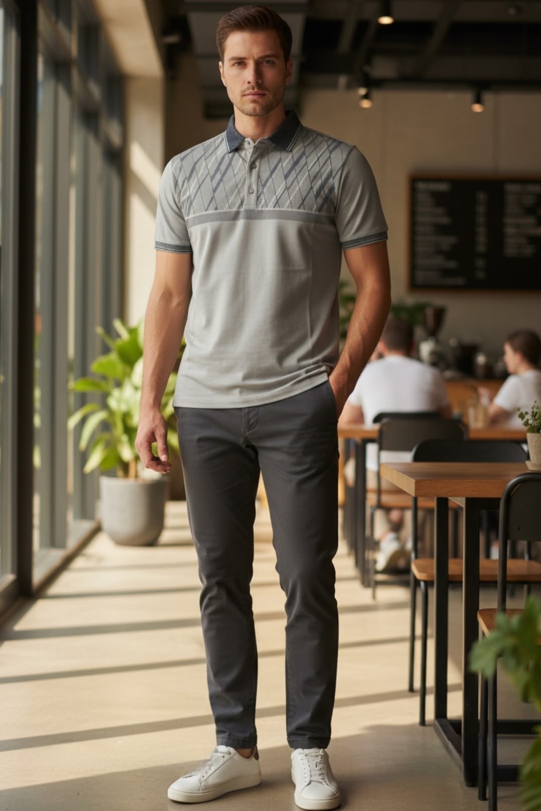 поло caporicco 8817 gri,мужская рубашка поло,поло,мужская мода,поло мужское