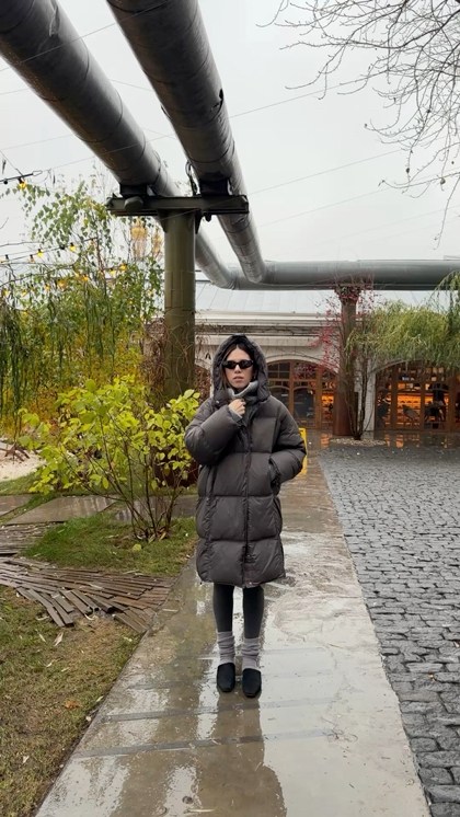 пуховик зимний длинный с капюшоном ve marie,пуховик женский оверсайз,пуховик оверсайз зимний длинный,женский длинный пуховик с капюшоном,пуховик с капюшоном женский