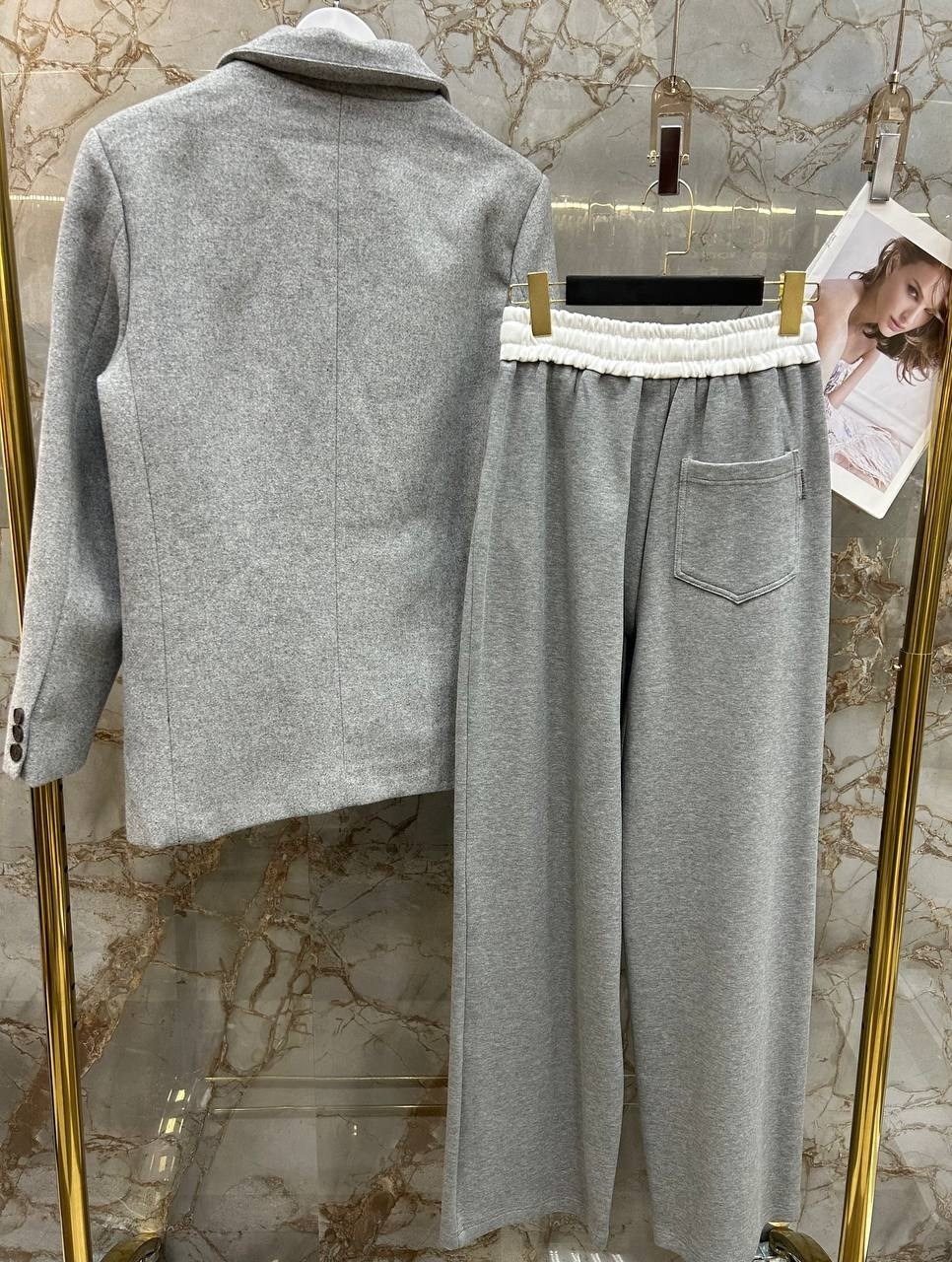 костюм брючный с пиджаком оверсайз savori,брючный костюм,костюм brunello cucinelli,женский брючный костюм,женский костюм