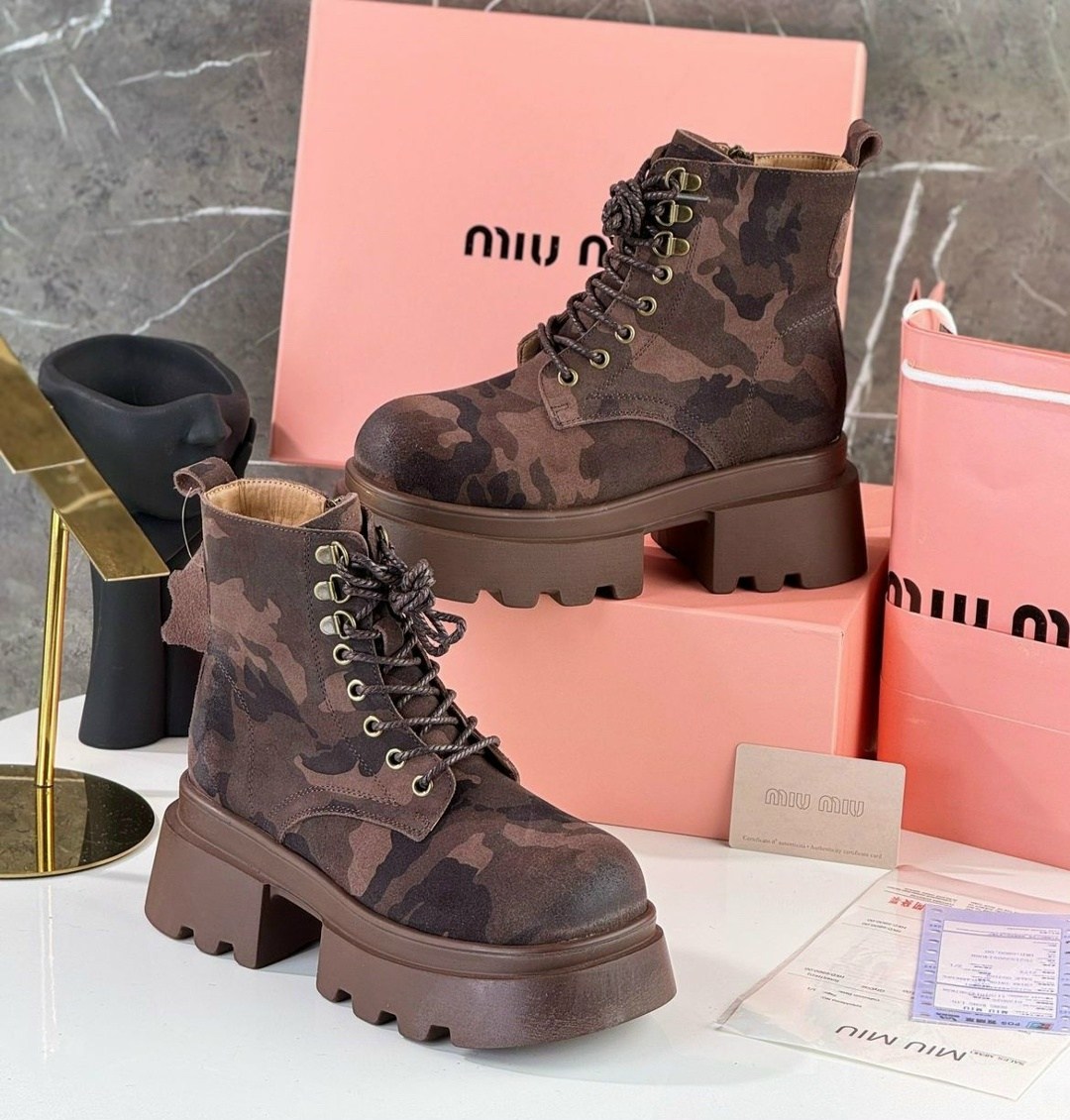 ботинки miu miu,,ботинки miu miu осень женские размер 36-40,ботинки женские,ботинки miu miu premiumshoes