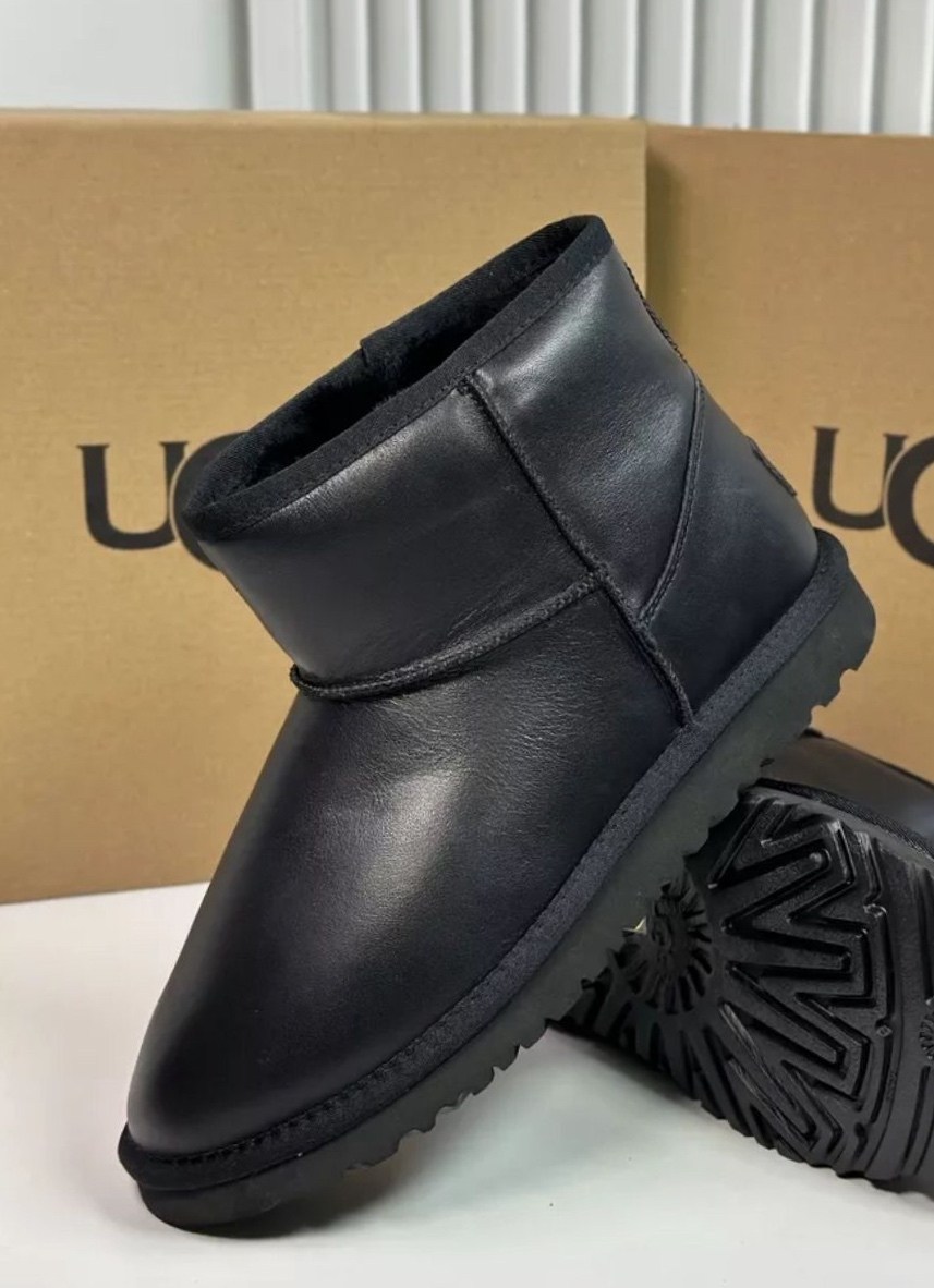 мужские угги ugg classic mini зимние черные,,угги мужские,угги ugg мужские,ugg mens classic mini metallic black