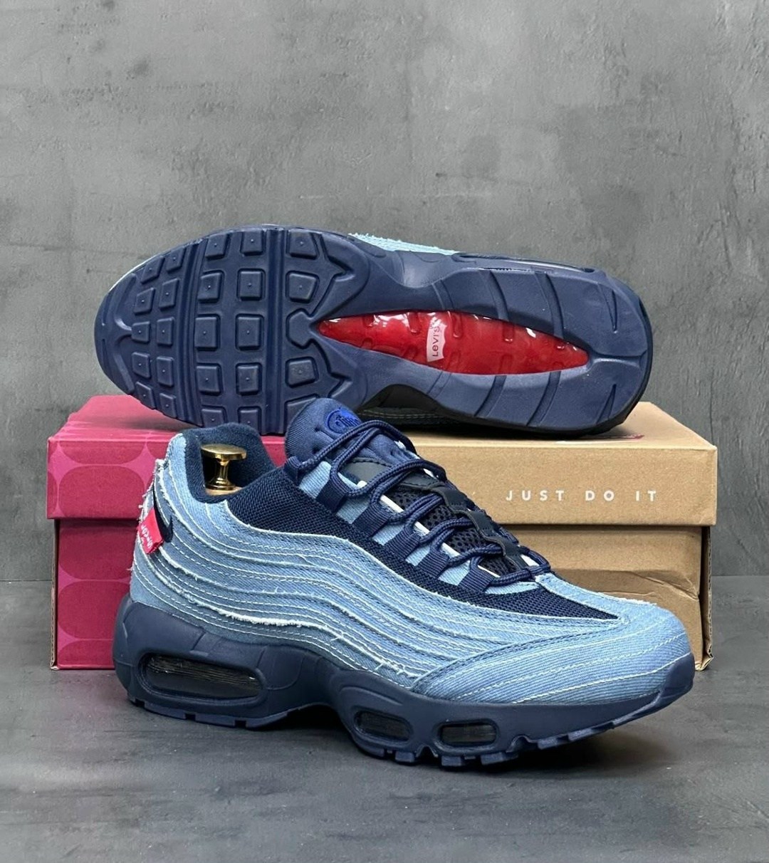 кроссовки nike air max 95,nike air max 95,кроссовки nike air max 95 темно-синий,кроссовки,кроссовки nike air max