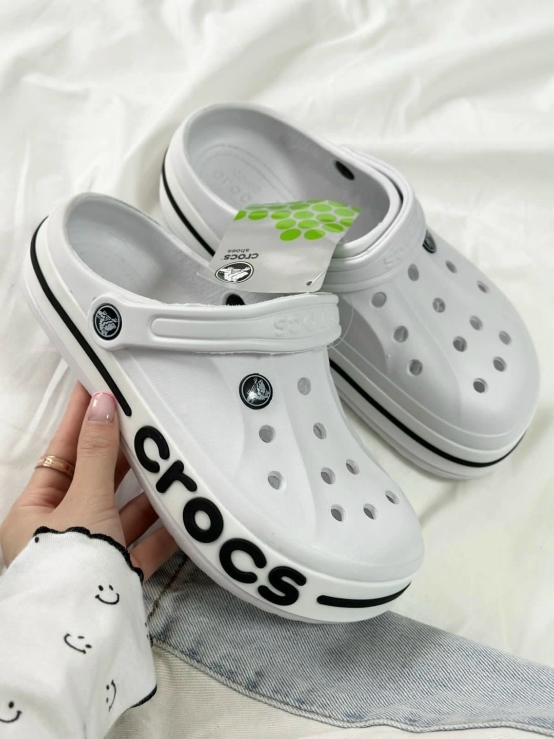 женские кроксы,сабо crocs bayaband clog,белые кроксы,кроксы,сабо crocs