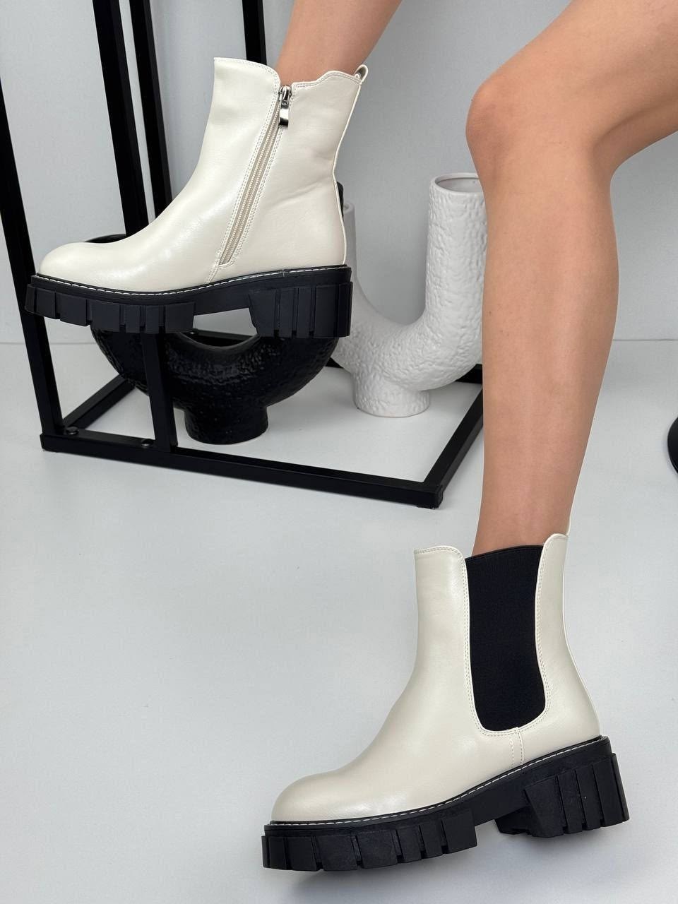 ботинки женские,,зимняя  женская,женская ,ботинки челси белые