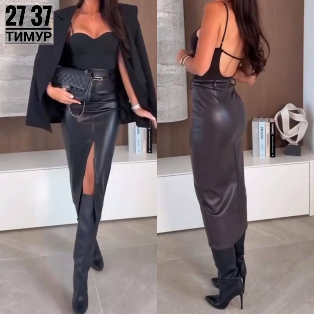 кожаная юбка,юбка кожаная с разрезом,кожаная юбка миди с разрезом,юбка кожаная макси с разрезом,кожаная юбка-миди с разрезом спереди