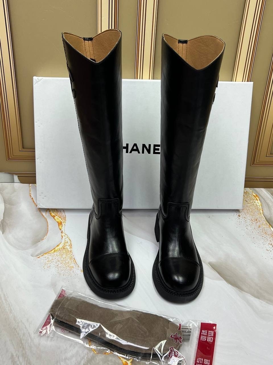 chanel сапоги,женские кожаные сапоги chanel premium black,сапоги шанель,женские брендовые кожаные сапоги chanel premium,сапоги женские chanel