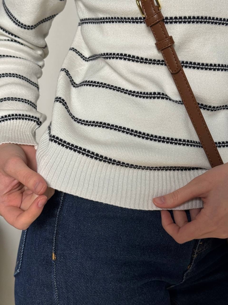 женская кофта,джемпер,джемпер в полоску,женский джемпер поло,женский свитер