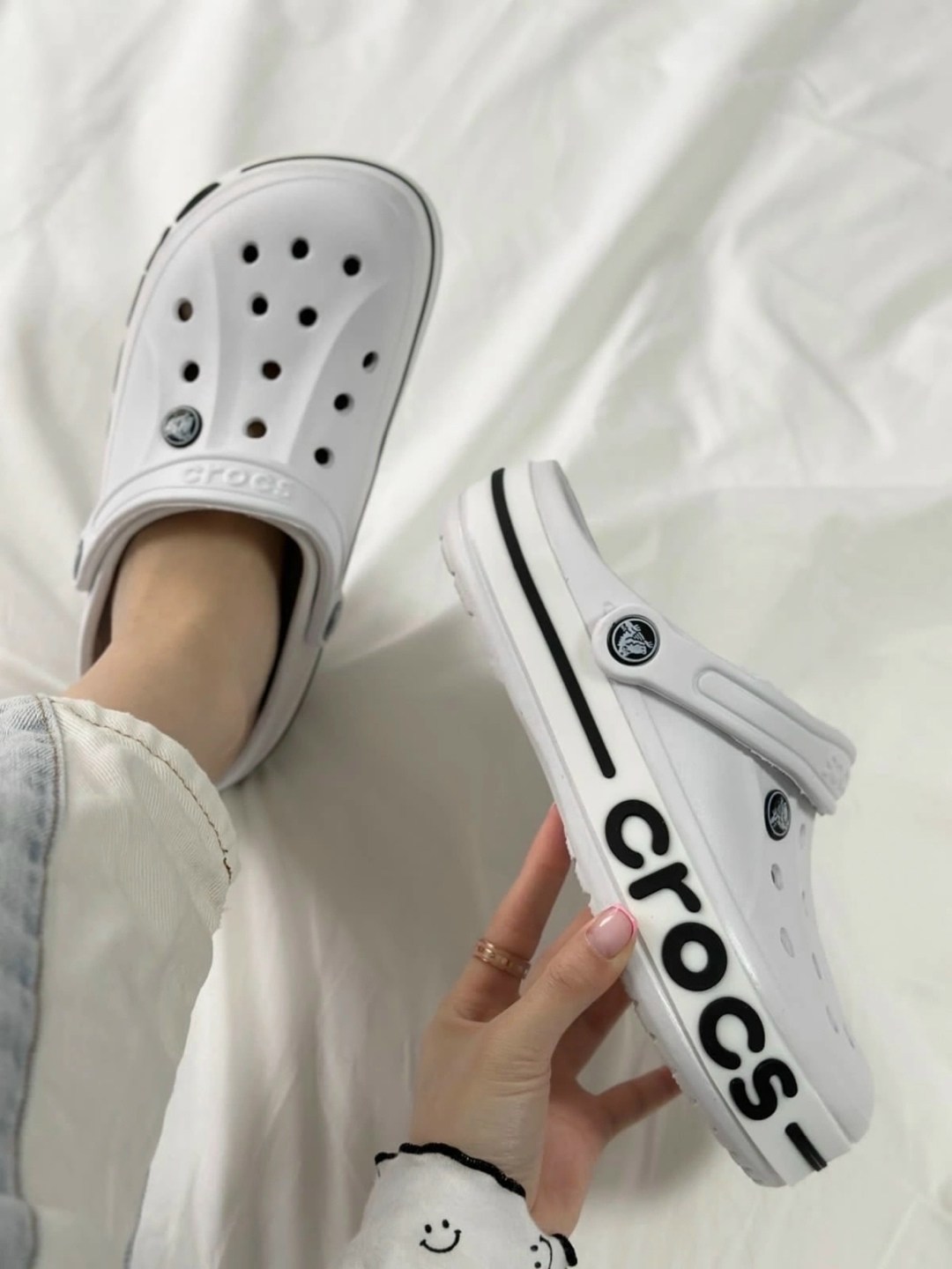 женские кроксы,сабо crocs bayaband clog,белые кроксы,кроксы,сабо crocs