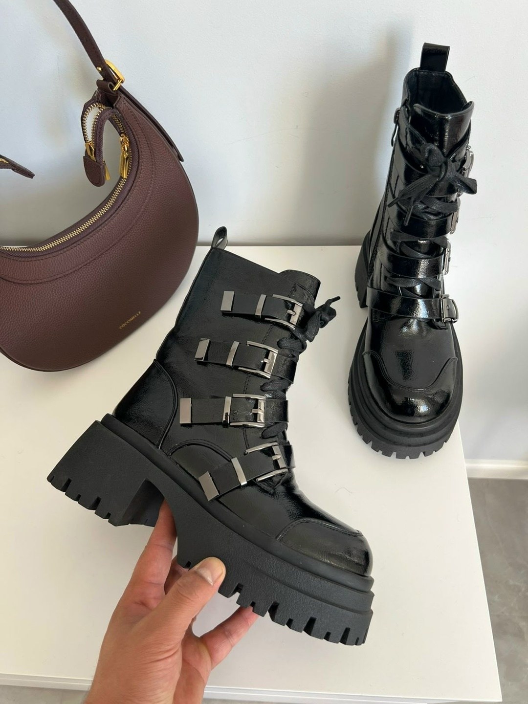 женские ботинки,ботинки на платформе,модные ботинки,ботинки массивные,обуви