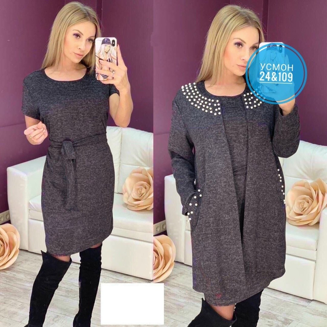 платье двойка ангора ,женское платье теплое,платье женская,платье женское двойка,трикотажное платье